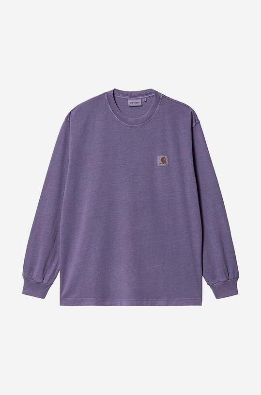 Carhartt WIP longsleeve bawełniany Nelson I029948 fioletowy AA00