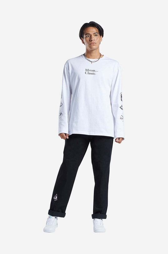Reebok Classic longsleeve bawełniany Skateboard Longsleeve Tee HT8175 nadruk biały HT8175