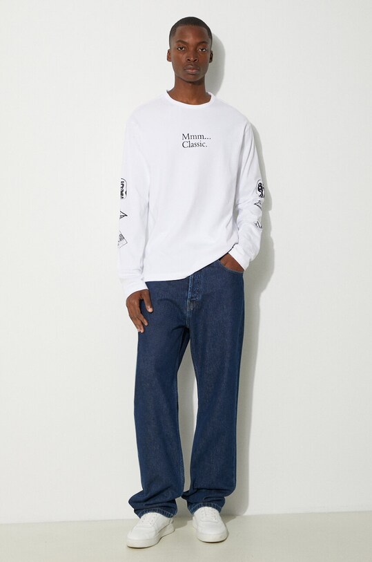 Pamučna majica dugih rukava Reebok Classic Skateboard Longsleeve Tee HT8175 bijela AA00