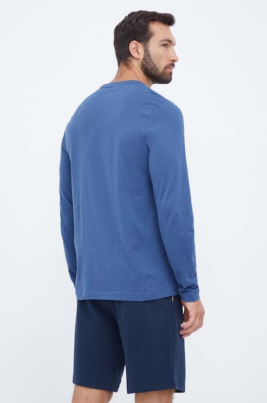 Odzież Michael Kors longsleeve bawełniany lounge 6F35K11011 niebieski