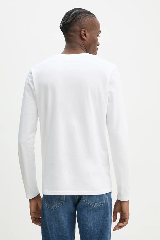 Oblečenie Bavlnené tričko s dlhým rukávom Marc O'Polo B21201252210 biela