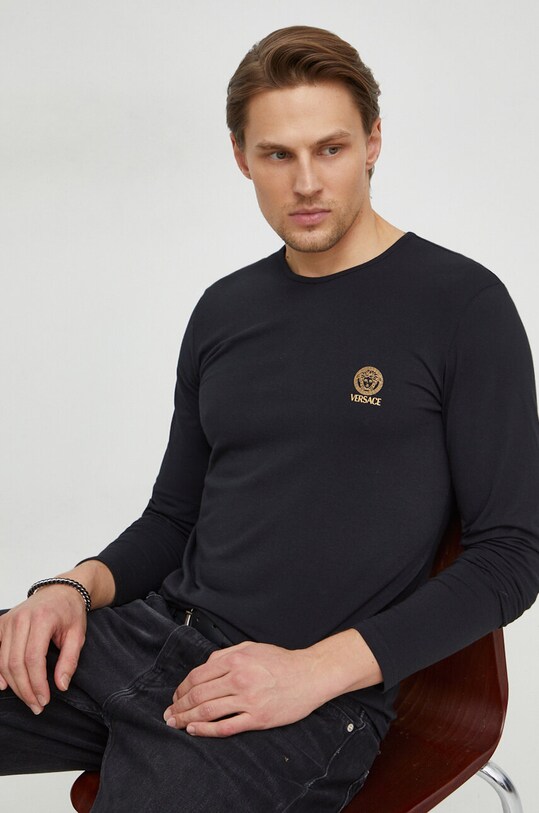 Одежда Лонгслив Versace AUU01007.1A10011 чёрный