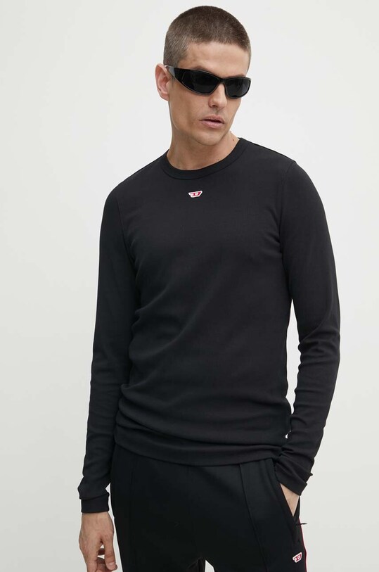Diesel longsleeve D-RIBBER-LS-N uni negru A14951.0EJAI