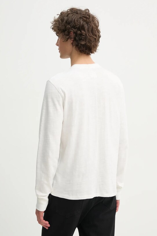 Odzież Rag & Bone longsleeve bawełniany M000T656G biały
