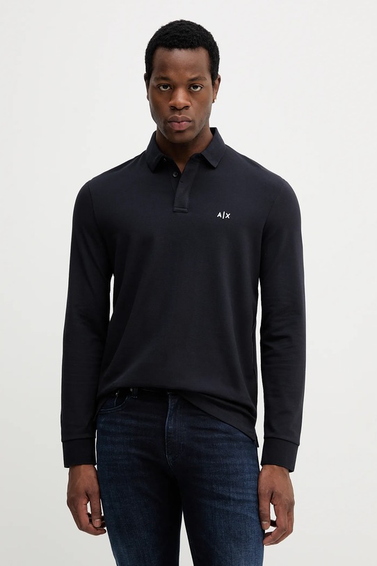 Armani Exchange longsleeve z elastanem granatowy XM001288.AF17321.NOS