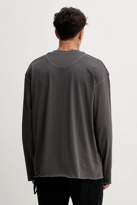 Odzież Diesel longsleeve bawełniany T-CRAHOR-BOXT-LS-T1 A19464.0NIAX szary
