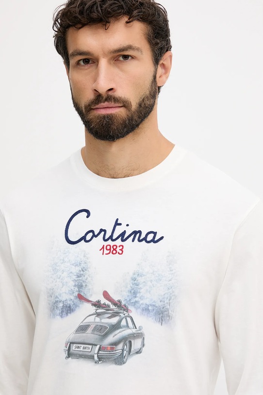 MC2 Saint Barth longsleeve bawełniany beżowy LUT0006