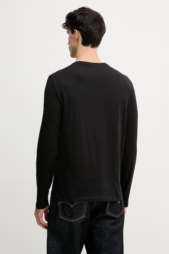 Odzież Armani Exchange longsleeve męski bawełniany XM002684.AF10356.NOS czarny