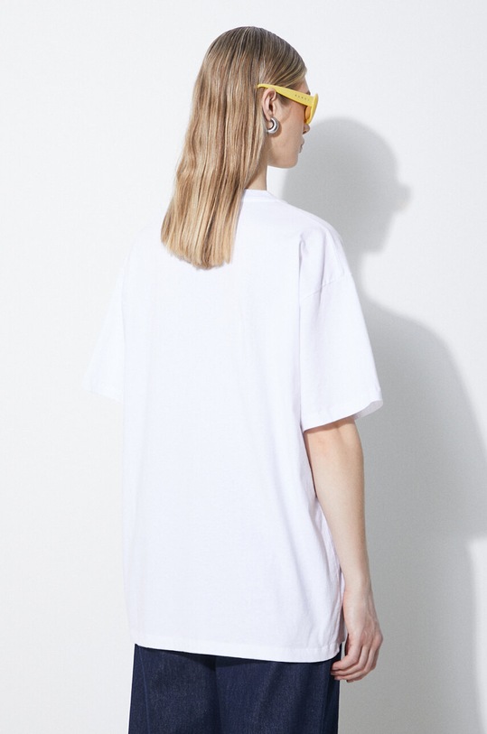 Odjeća Pamučna majica dugih rukava Aries Temple LS Tee AR66600 bijela