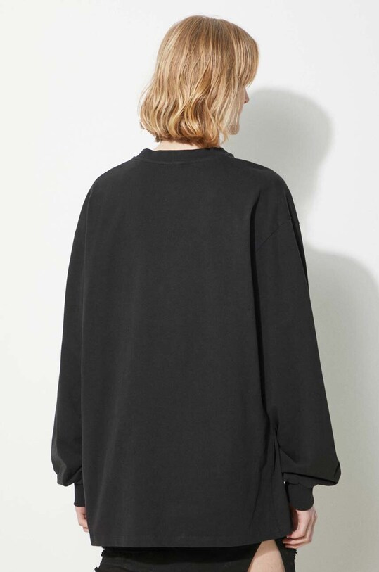 Хлопковый лонгслив Aries Temple LS Tee чёрный AR66600