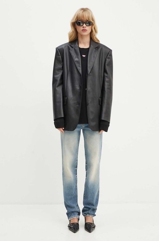 Одежда Хлопковый лонгслив Diesel T-BOXT-LS-D A14902.0GRAI чёрный