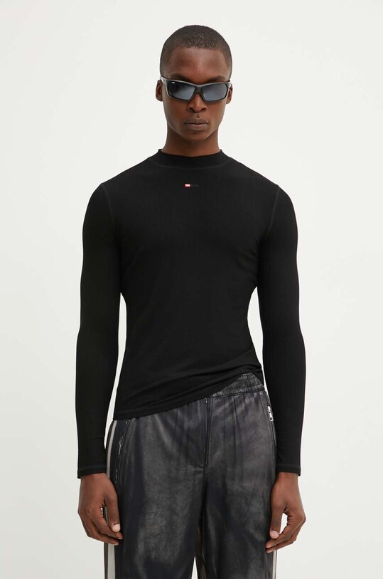 Diesel longsleeve T-MOKKY-LS-MICRODIV czarny A14964.0BLAN