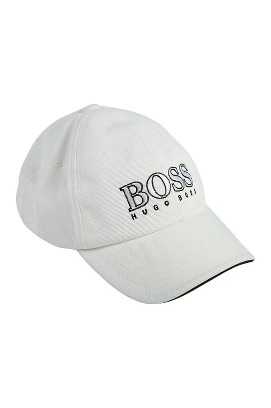 BOSS - Czapka dziecięca J21Z00 aplikacja biały J21Z00