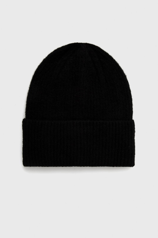 Vila Czapka wełniana wełna czarny 14067385