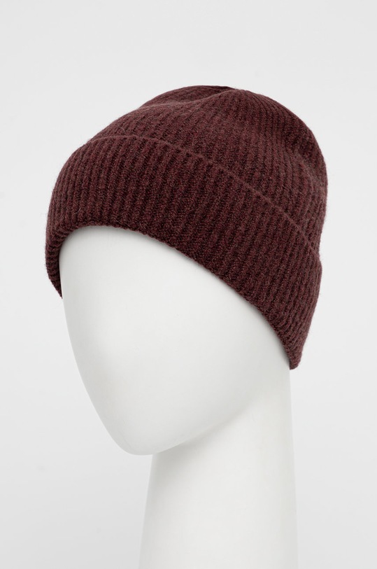 Pieces Czapka 17114836 bordowy AA00