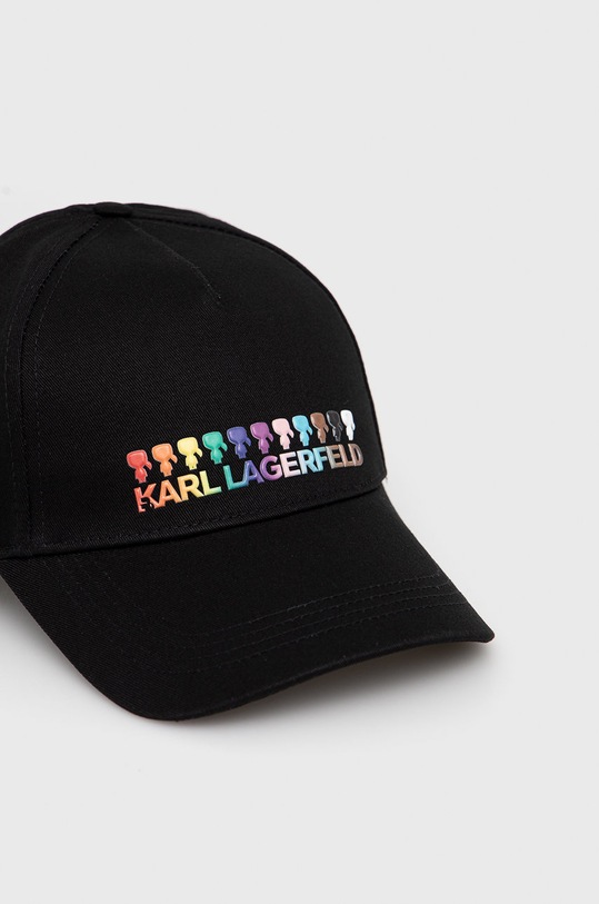 Karl Lagerfeld caciula din bumbac 225W3404 negru AA00