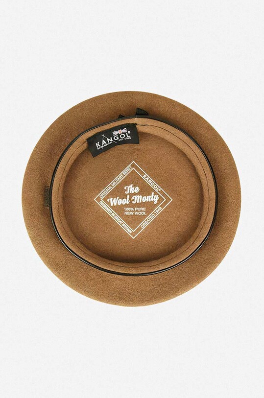 Akcesoria Kangol beret wełniany Monty 0248HT brązowy