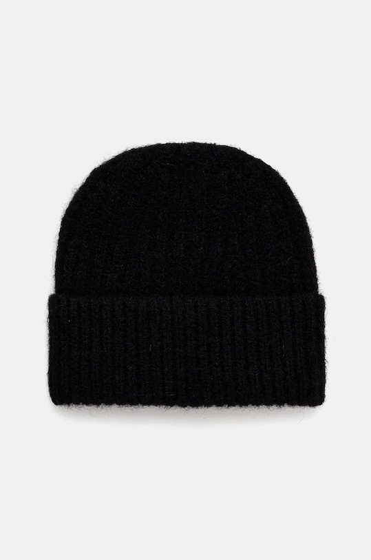 Čepice z vlněné směsi American Vintage Bonnet s příměsí vlny černá EAST22A