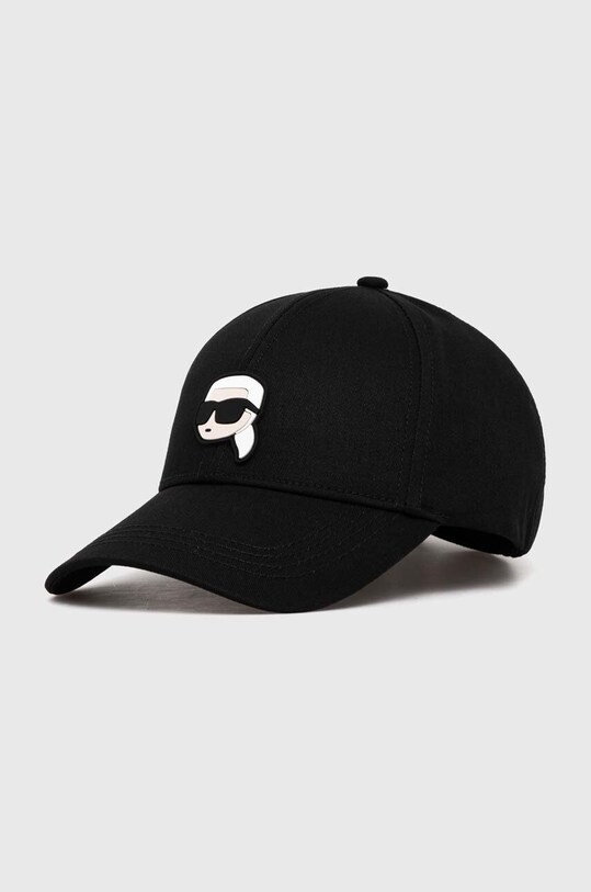 Karl Lagerfeld berretto da baseball in cotone cotone nero 240W3430