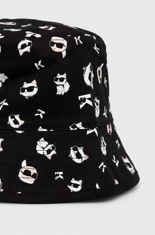 Аксессуары Двухсторонняя хлопковая шляпа Karl Lagerfeld 245W3405 чёрный