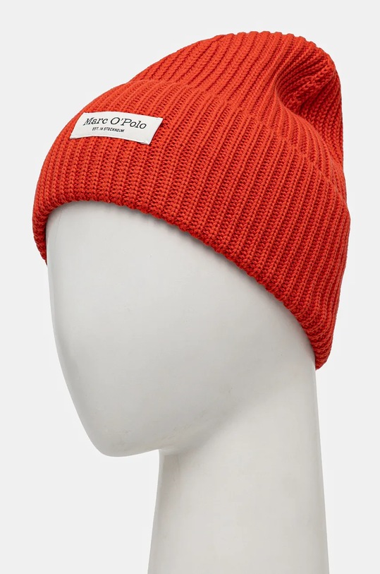 Marc O'Polo czapka bawełniana M09605901141 czerwony AW25