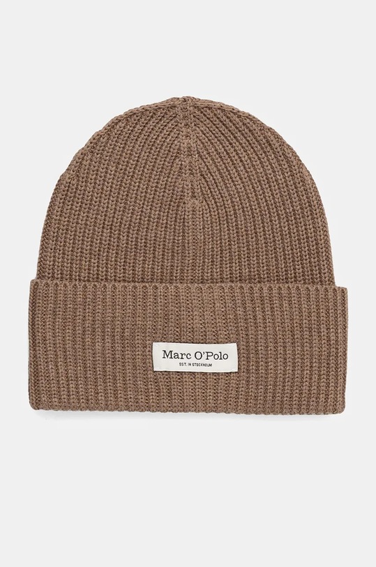 Marc O'Polo czapka bawełniana aplikacja beżowy M09605901141