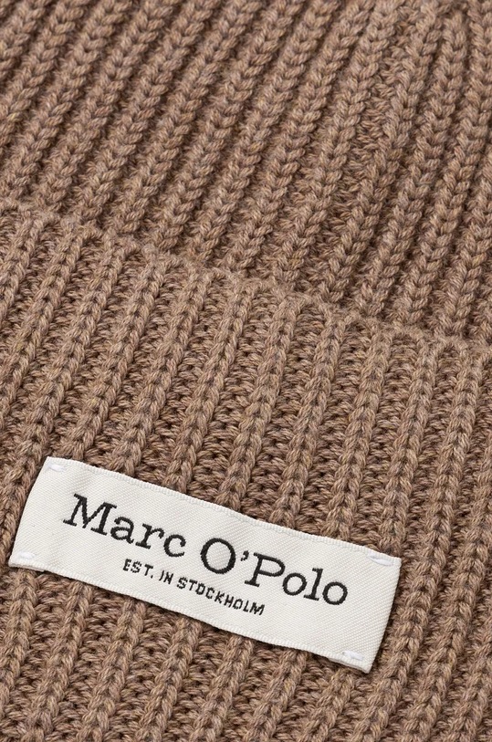 Marc O'Polo czapka bawełniana M09605901141 beżowy AW25
