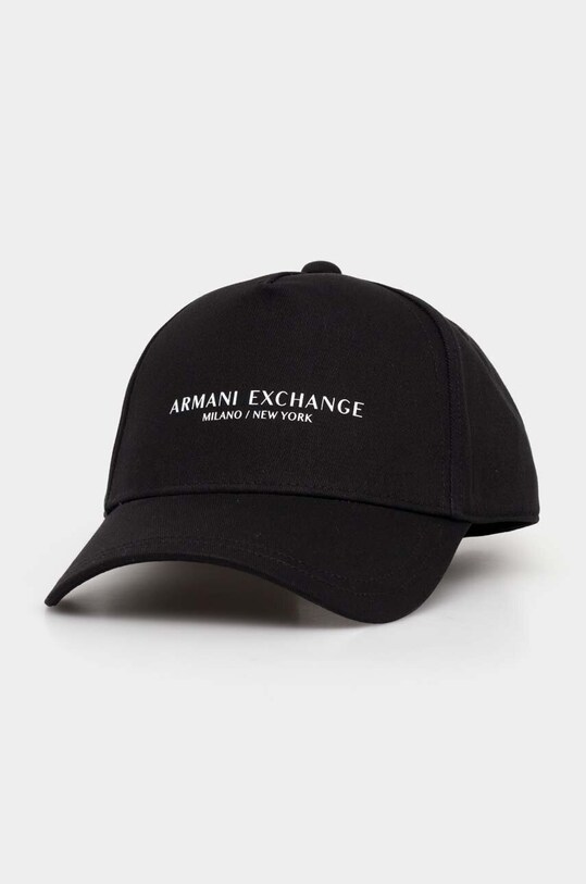 Bavlněná baseballová čepice Armani Exchange bavlna černá 944207.3R130.NOS