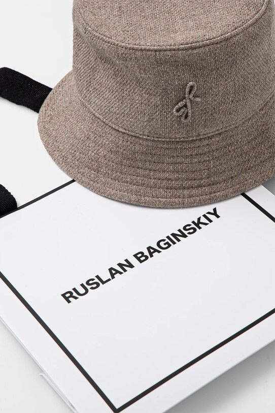 Ruslan Baginskiy kapelusz wełniany BCT032.WA.PWRB brązowy