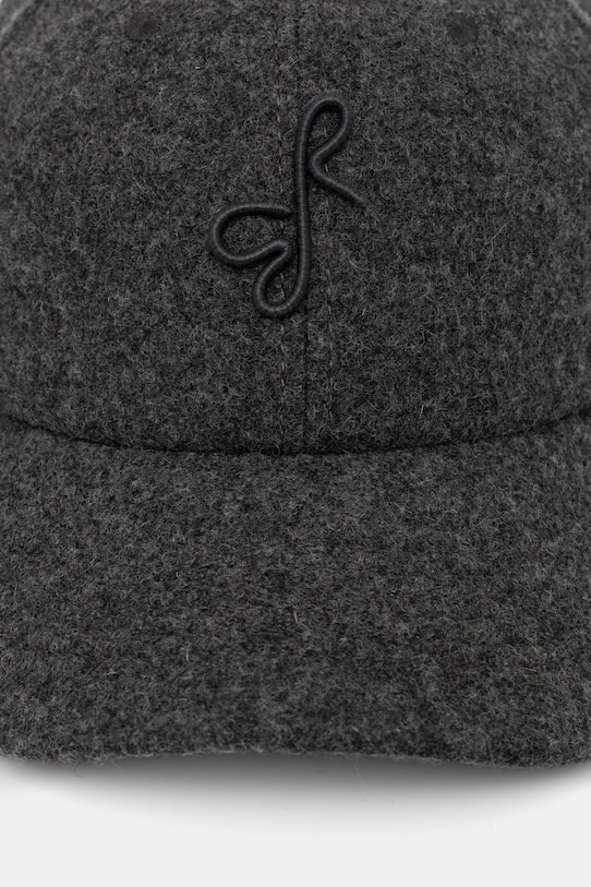 Akcesoria Ruslan Baginskiy czapka z daszkiem wełniana BSB030.WP.PWRB szary
