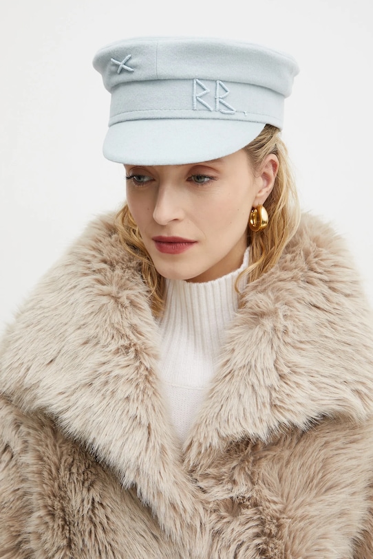 Ruslan Baginskiy kaszkiet wełniany wełna niebieski KPC075.WA