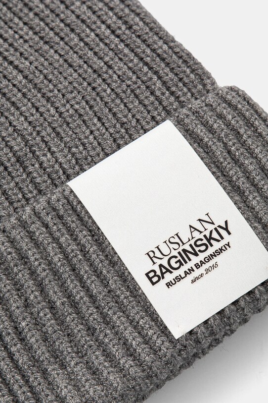 Accesorii Ruslan Baginskiy caciula din amestec de lana BN031.VWNE gri