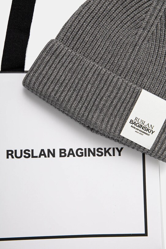 Ruslan Baginskiy caciula din amestec de lana gri BN031.VWNE