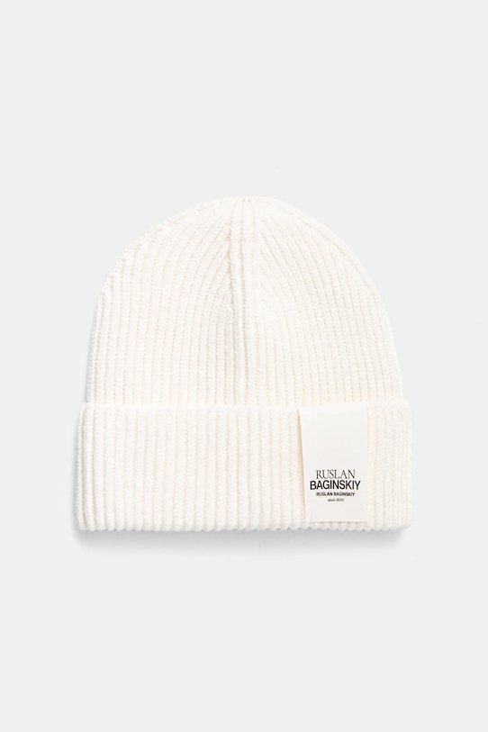 Ruslan Baginskiy czapka z domieszką wełny z domieszką wełny biały BN035.VWNE