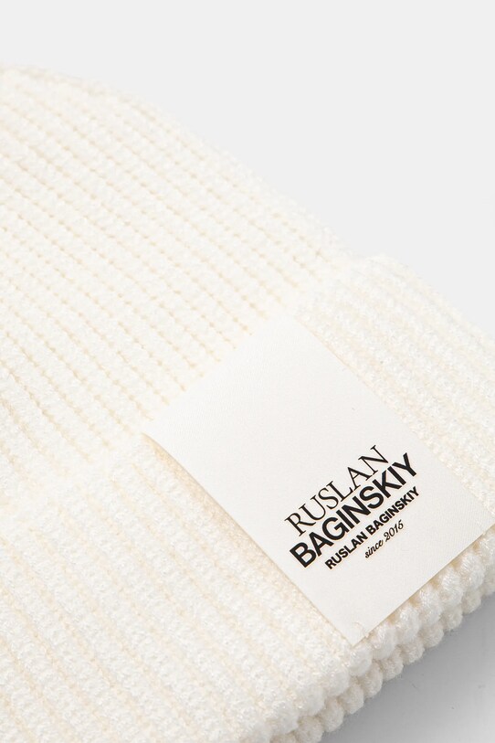 Akcesoria Ruslan Baginskiy czapka z domieszką wełny BN035.VWNE biały