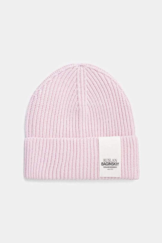Ruslan Baginskiy czapka z domieszką wełny z domieszką wełny różowy BN039.VWNE
