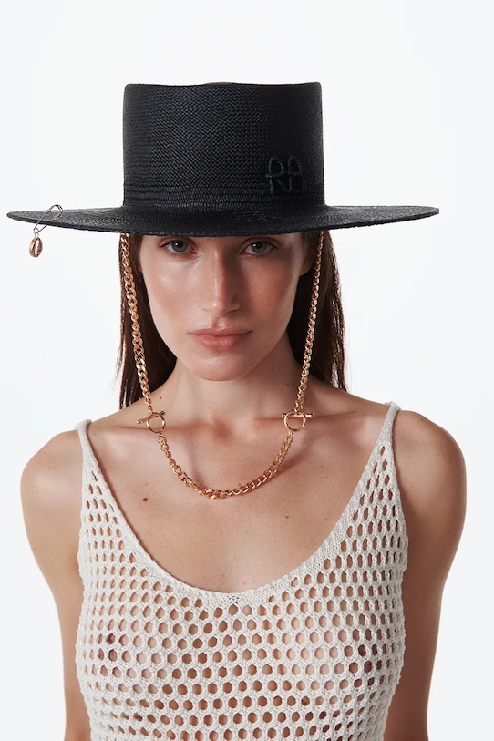 Šešir Ruslan Baginskiy Gambler Hat natpis crna GMB033.STR.9P.PRS.CHA