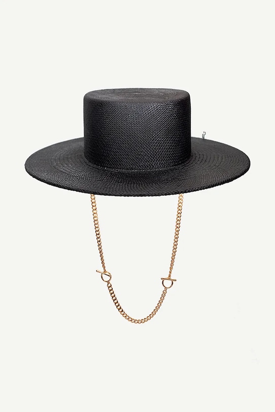 Dodaci Šešir Ruslan Baginskiy Canotier Hat CNT033.STR.9P.PRS.CHA crna