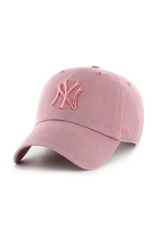 47 brand șapcă de baseball din bumbac MLB New York Yankees bumbac roz B.RGW17GWS.QC