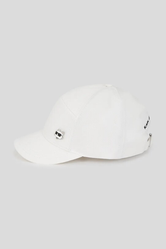 Karl Lagerfeld șapcă de baseball din bumbac A3W33139 alb