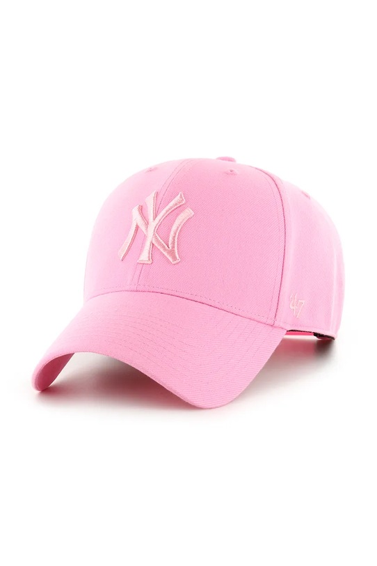 Шапка с козирка с вълна 47 brand MLB New York Yankees с вълна розов B.MVPSP17WBP.RSB