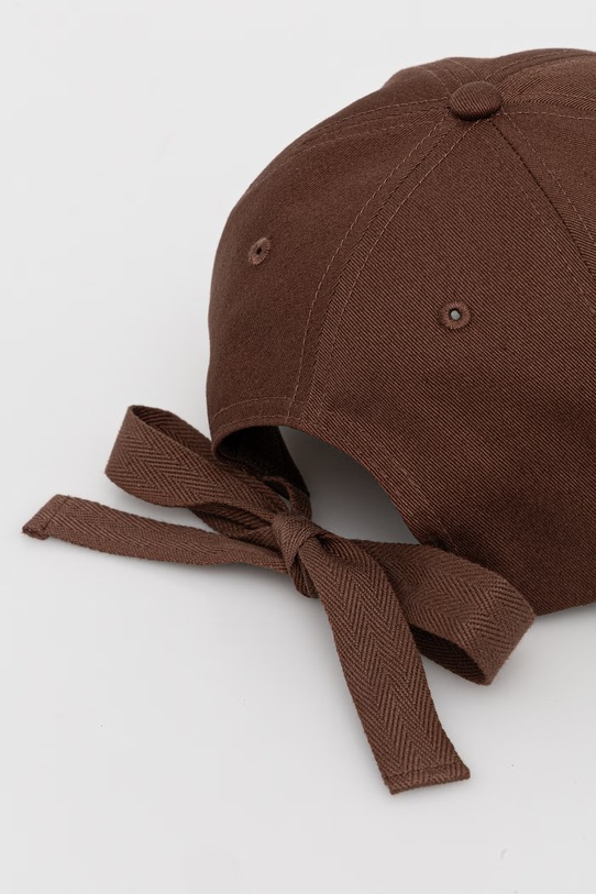 Kangol czapka z daszkiem damska bawełniana DEMURE LOGO BB brązowy K5487.BR204