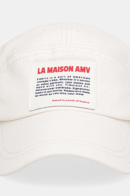 American Vintage czapka z daszkiem bawełniana LYC24A beżowy AA00