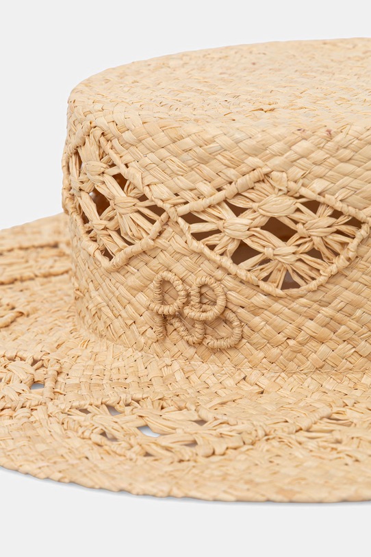 Ruslan Baginskiy kapelusz Boater Hat beżowy CNT036.STR.DRK.SRB
