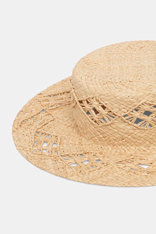 Ruslan Baginskiy kapelusz Boater Hat CNT036.STR.DRK.SRB beżowy