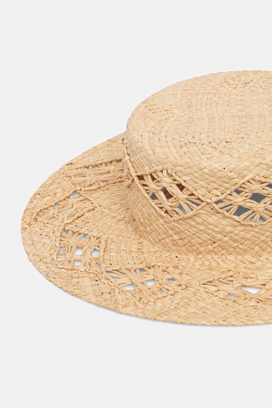 Ruslan Baginskiy kapelusz Boater Hat CNT036.STR.DRK.SRB beżowy