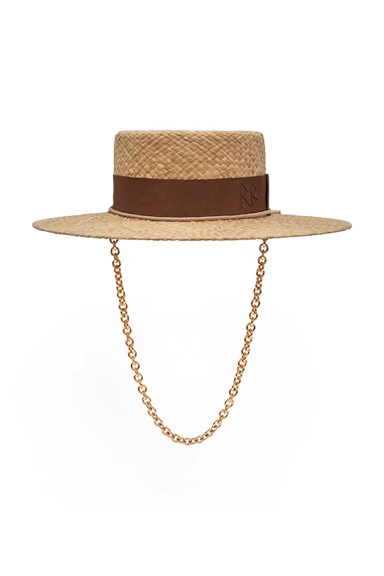 Ruslan Baginskiy kapelusz Boater Hat CNT036/09.STR.CHA beżowy AA00