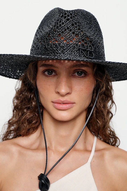 Šešir Ruslan Baginskiy Fedora Hat natpis crna FDR033.STR.DRK.LBR.9P.S