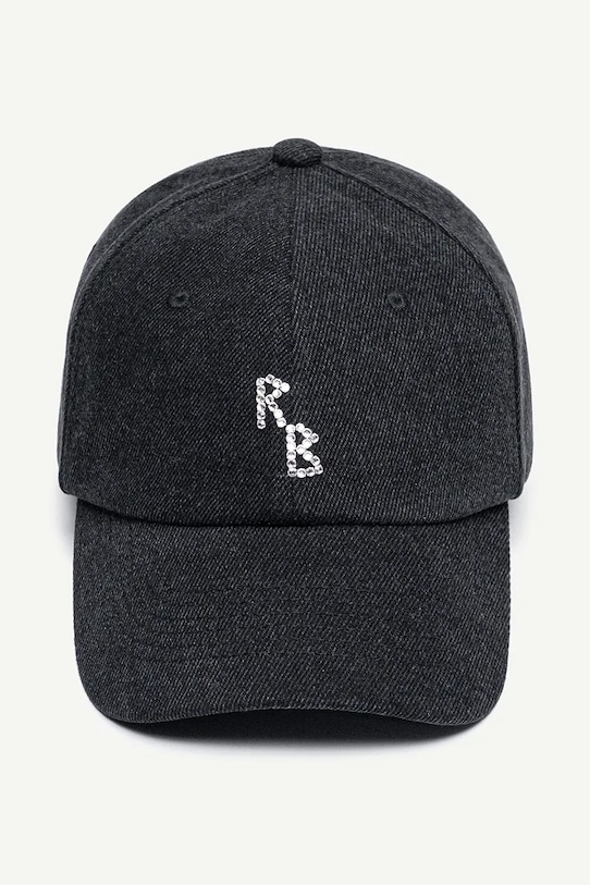 Ruslan Baginskiy czapka z daszkiem jeansowa BSB033.C.JNS.DMD czarny AA00