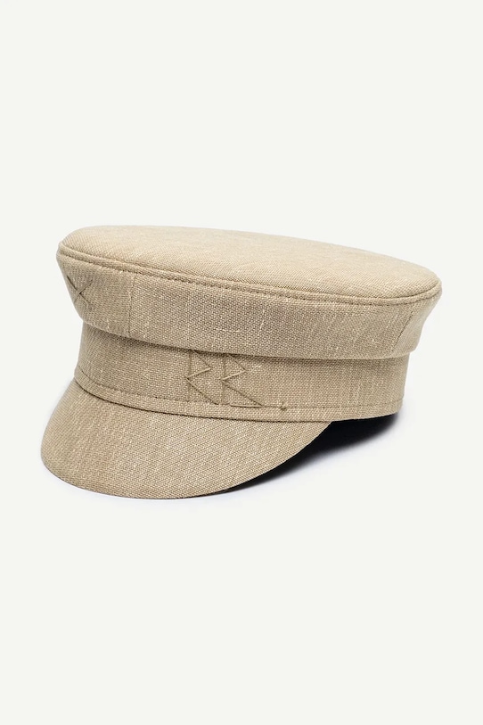 RUSLAN BAGINSKIY căciulă pentru femei, din amestec de lână Baker Boy Cap KPC036.LNPW bej AA00